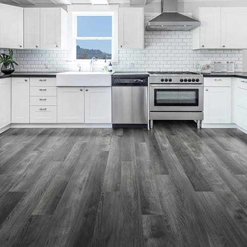 neutral white and gray kitchen