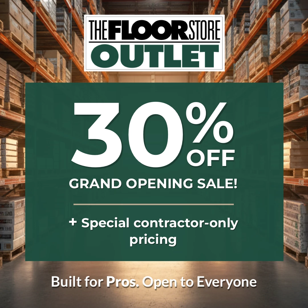 the floor store outlet save 30% off grad opening sale