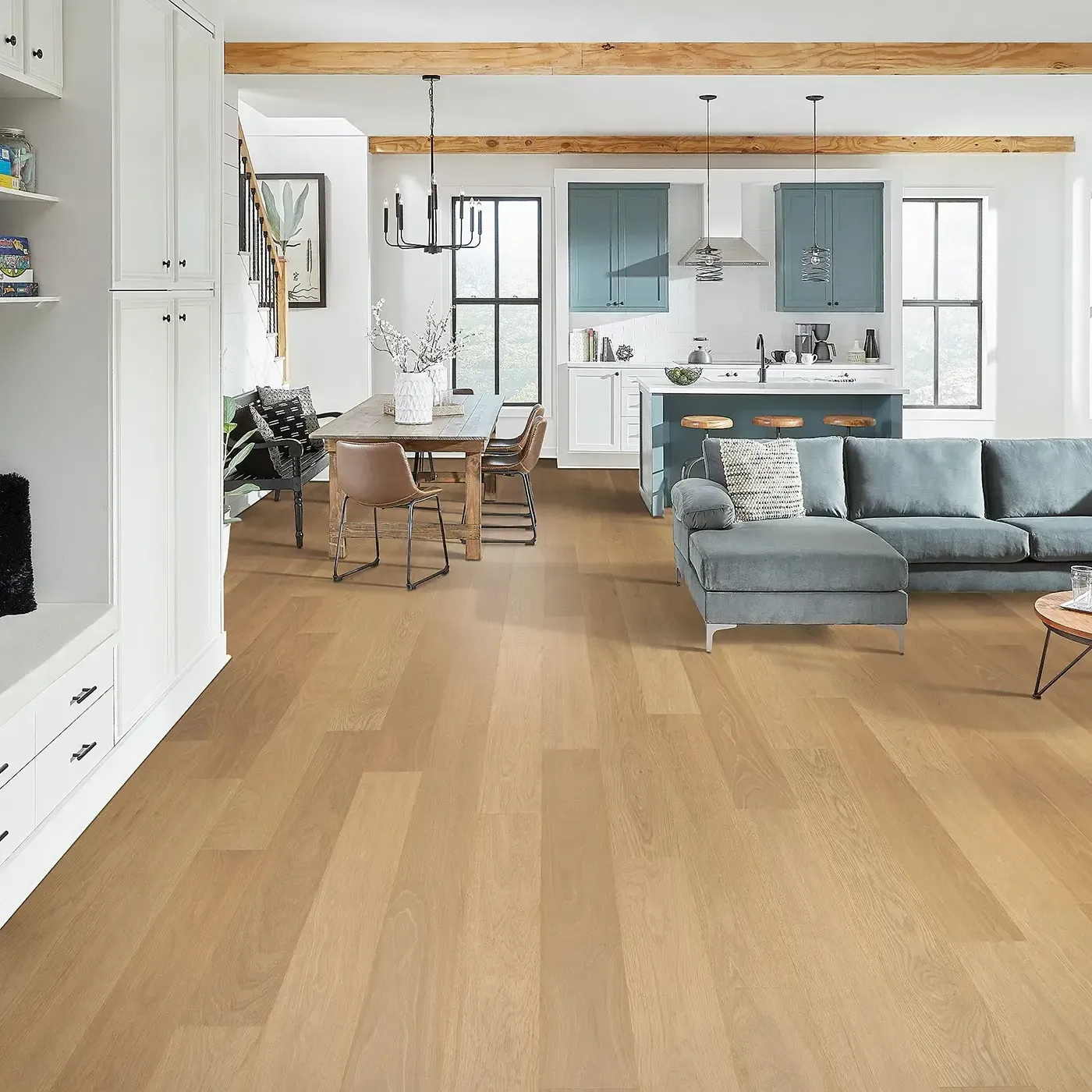 33611_02_room Mohawk Laminate in a light blonde wood color | The Floor Store