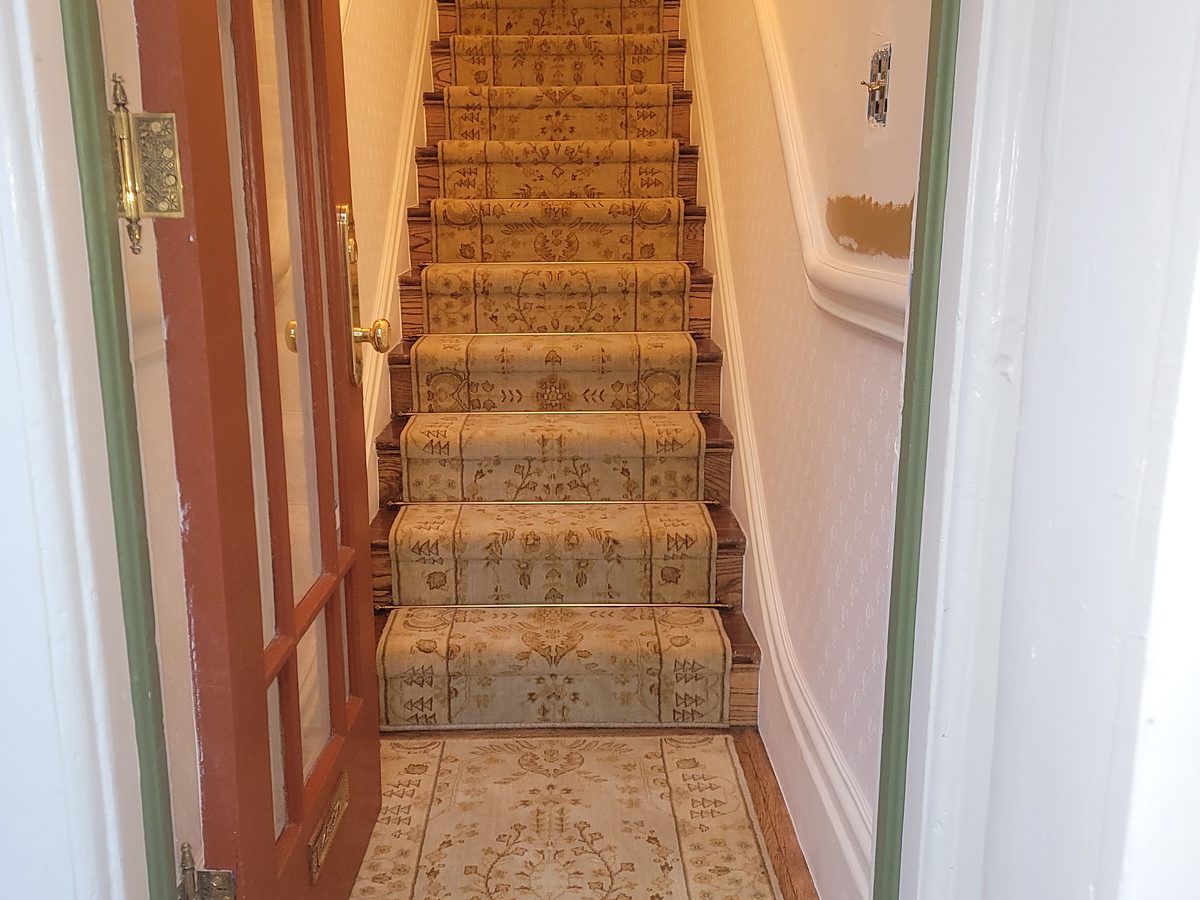 Traditional patterned stair runner