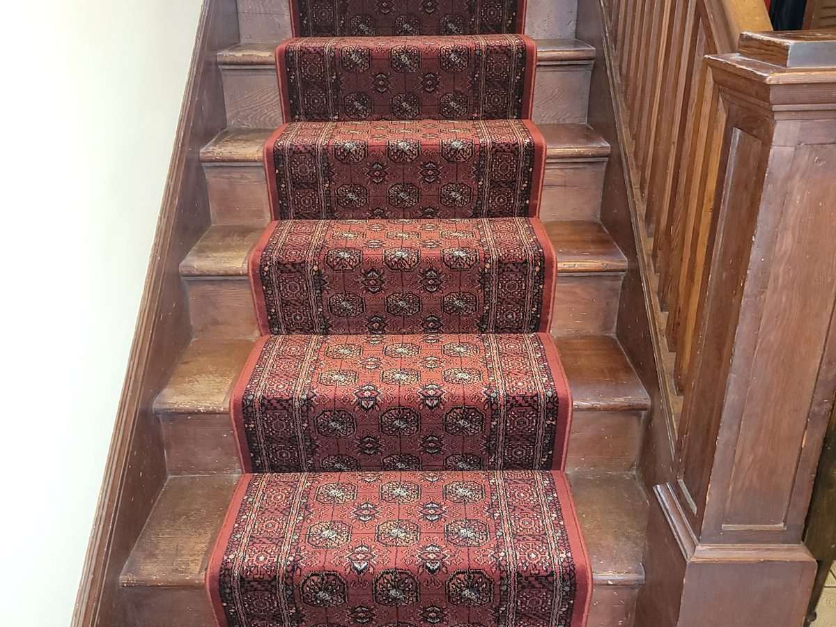 Oriental-style stair runner