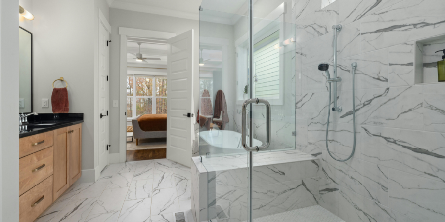 Wood and Tile Look (59) LVP Bathroom Designs of 2026 Fairfield, CA